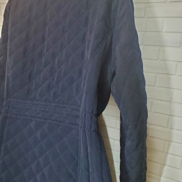 Laundry by Design Navy Blue Quilted Coat - Picture 3 of 16